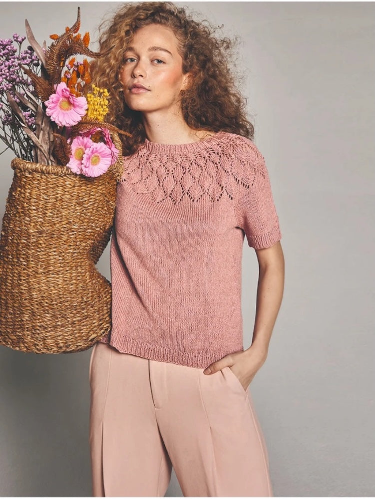 Kongle Shirt | luftiges Lochmuster aus Line von Sandnes Garn