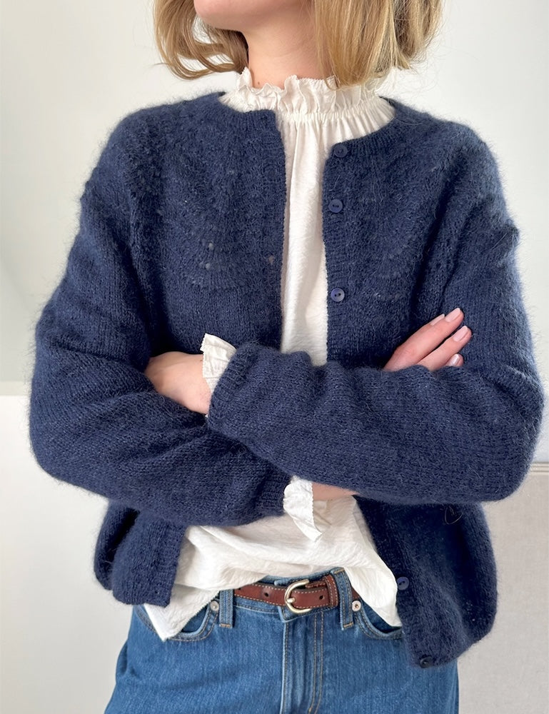 Cardigan Paon | motif romantique en Alpaca Følgetråd et Tynn Silk Mohair