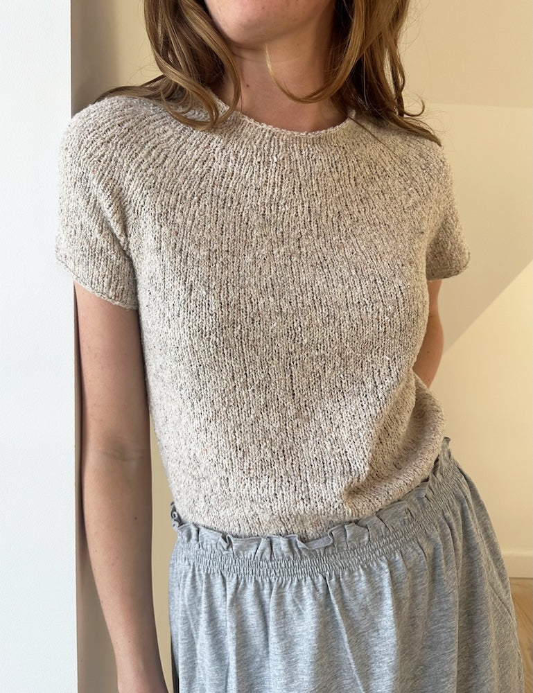 Plain Yoke Tee 19 | Sommer Bouclé Shirt aus Curly Cotton von Gepard Garn