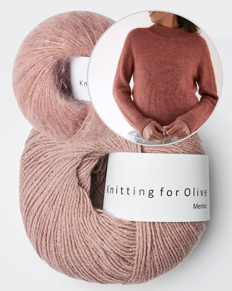 Carlie Sweater | décontracté et élégant en mérinos et Soft Silk Mohair de Knitting for Olive
