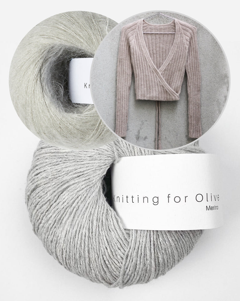 Darling Wrap | ravissant cardigan portefeuille en mérinos et soie douce