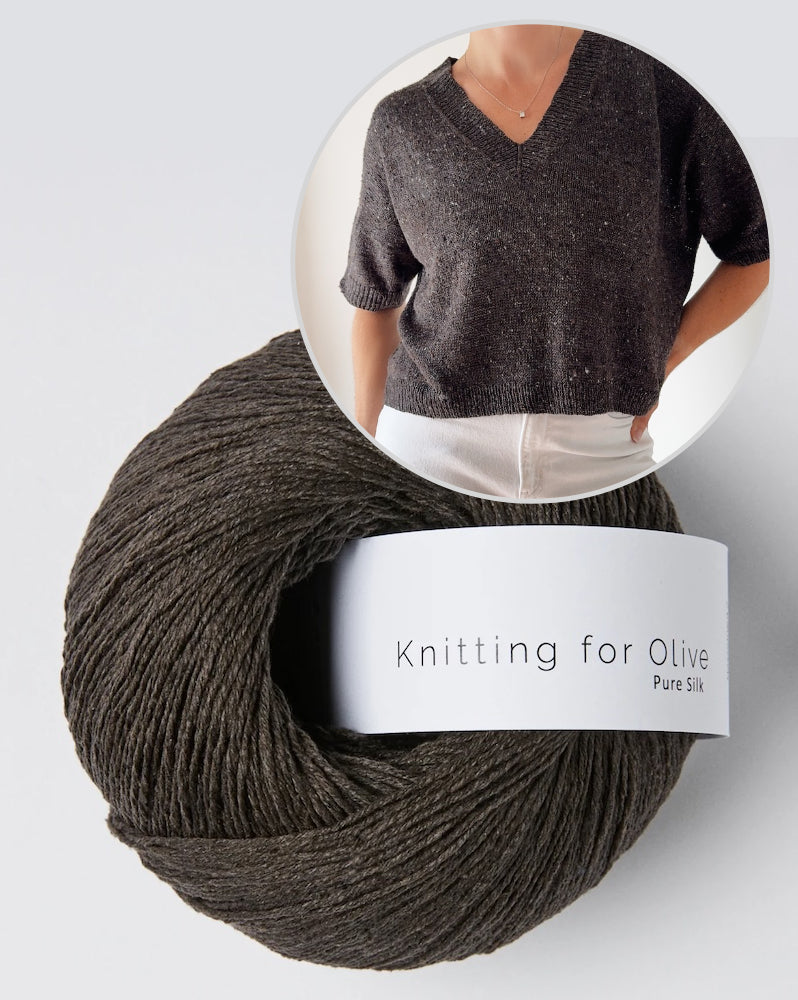 Hanuma Shirt V-Neck | vorteilhafter V-Ausschnitt aus Pure Silk von Knitting for Olive