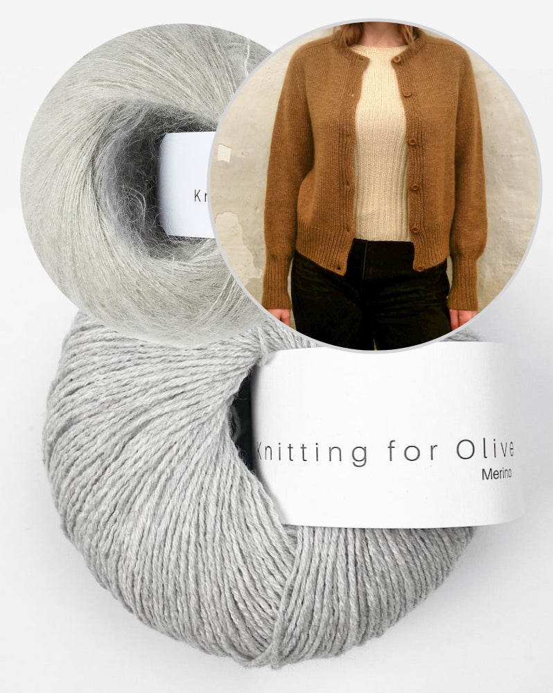 Cardigan Johanne | élégant et basique en mérinos et Soft Silk Mohair