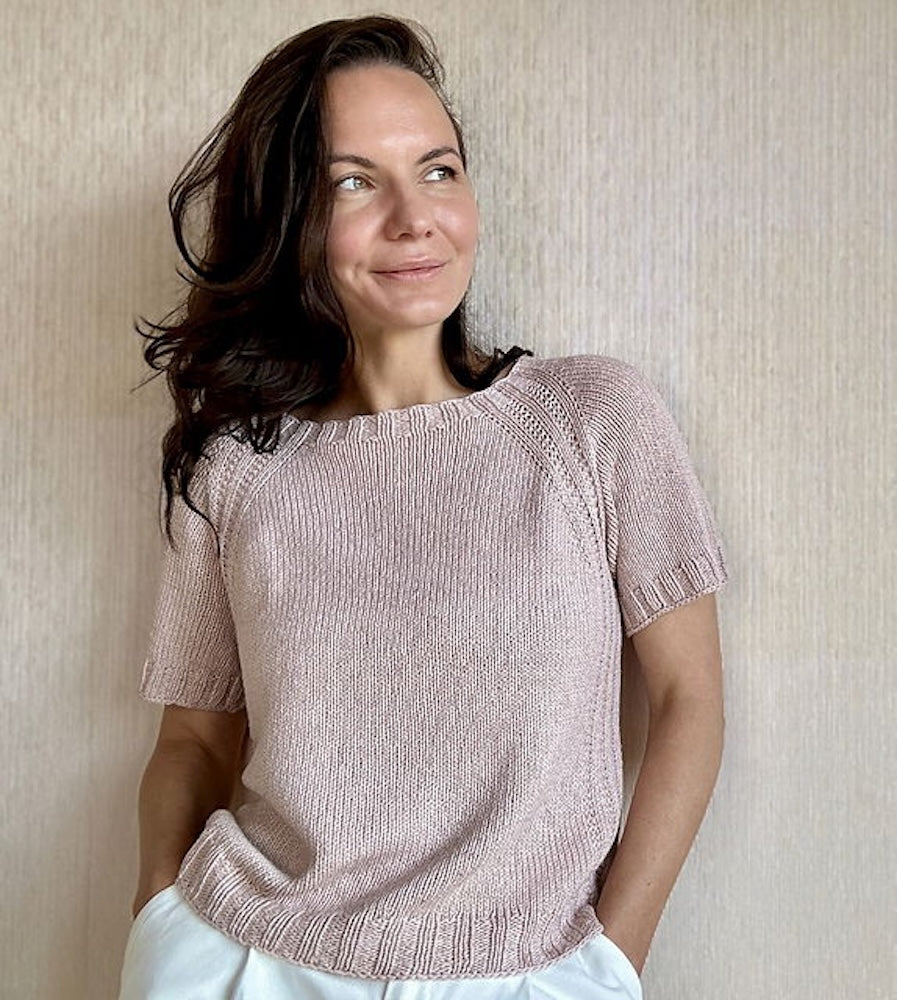 Mellow Mood Top | T-shirt basique, léger et doux en Line de Sandnes Garn