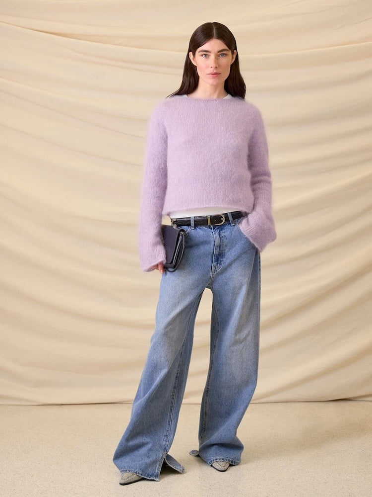 Lyra Sweater | feine Bluse mit weiten Ärmeln aus Ballerina Chunky Mohair von Sandnes Garn