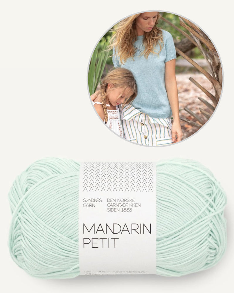 Bow Shirt | delicate lace pattern from Mandarin Petit by Sandnes Garn