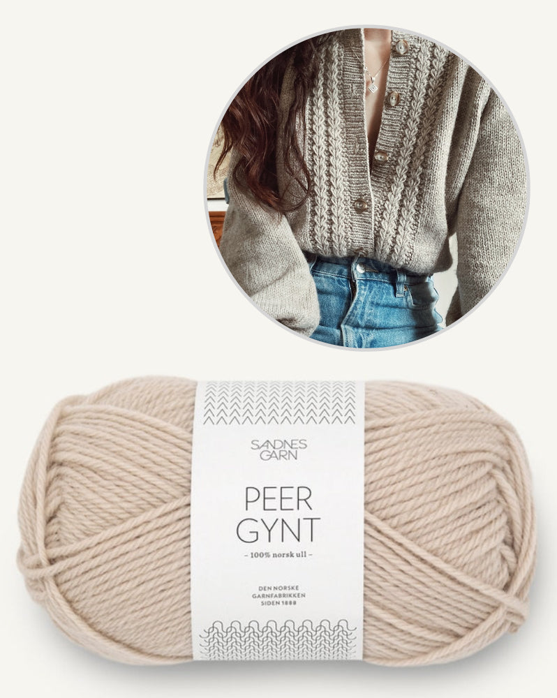 The Sascha Cardigan | fine cable pattern from Peer Gynt by Sandnes Garn