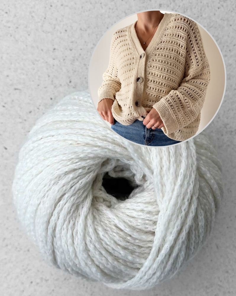 Yutori Cardigan | luxuriös und weich aus Camel DK von Pascuali