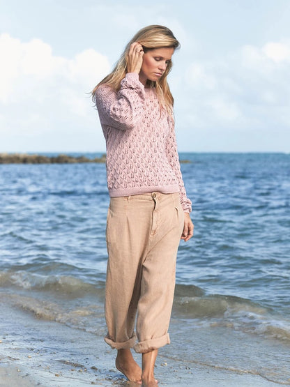 Laubpullover | delicate leaf pattern from Mandarin Petit by Sandnes Garn