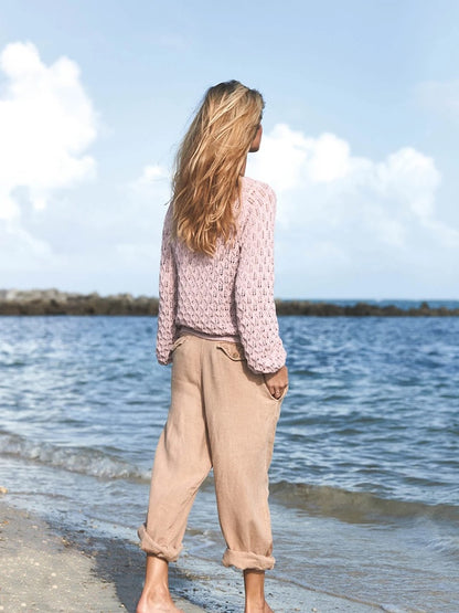 Laubpullover | delicate leaf pattern from Mandarin Petit by Sandnes Garn