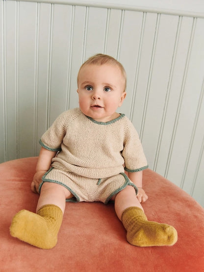 Jonathan Set Junior | bandes contrastantes sportives en Line de Sandnes Garn