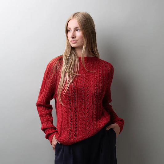 Lace Flow Sweater | delicate cable pattern made from Merino Baby by Pascuali