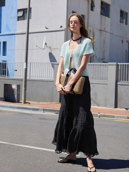 Ava Blouse | Airy crochet jacket with Tynn Line by Sandnes Garn