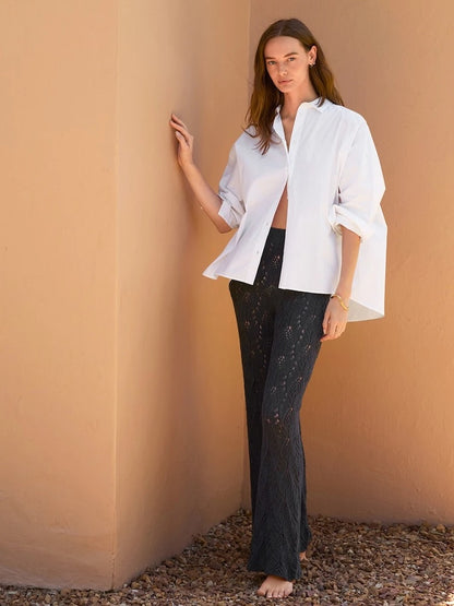 Summer Pants | Airy delicate lace pattern from Line by Sandnes Garn