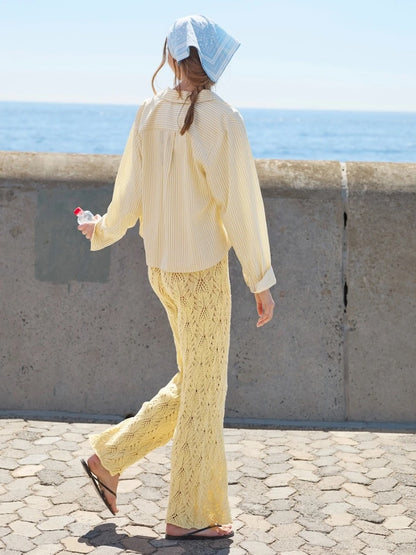 Summer Pants | Airy delicate lace pattern from Line by Sandnes Garn
