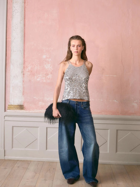 Nia Top | Glitzertop aus Paljett von Sandnes Garn