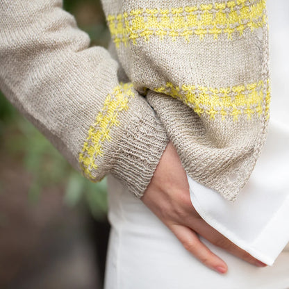 Sunline Cardigan | texturiert sommerliche Streifen aus Linen Bloom von Pascuali