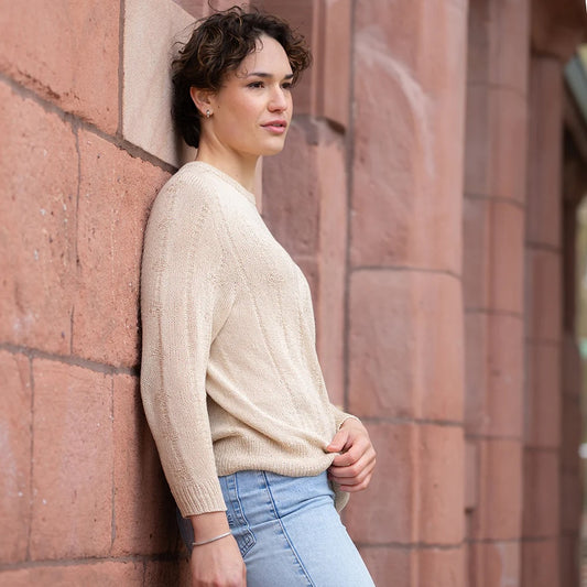 Pull Moon Weave | texture délicate et soyeuse en Arctic Pearl de Pascuali