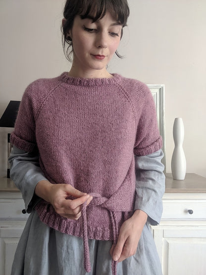 Chemise Closca | avec détail nœud en polaire Bluefaced Leicester DK de West Yorkshire Spinners