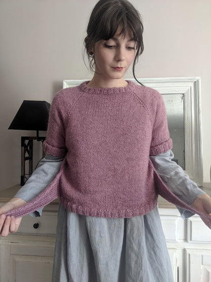 Chemise Closca | avec détail nœud en polaire Bluefaced Leicester DK de West Yorkshire Spinners