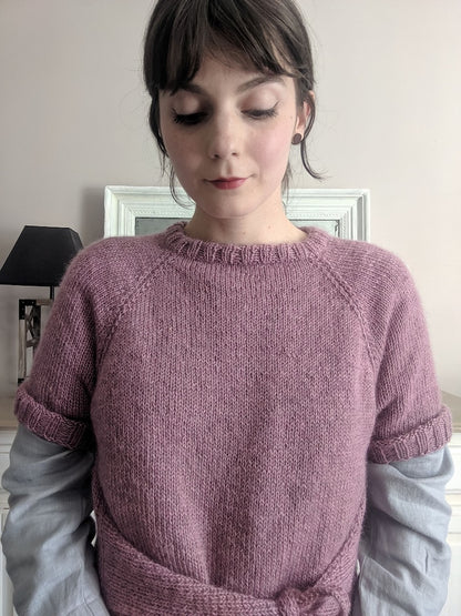 Chemise Closca | avec détail nœud en polaire Bluefaced Leicester DK de West Yorkshire Spinners