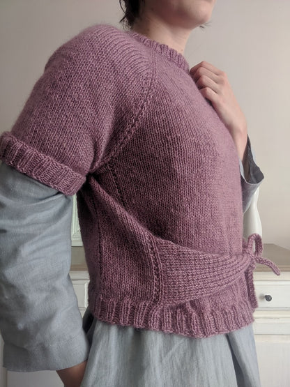 Chemise Closca | avec détail nœud en polaire Bluefaced Leicester DK de West Yorkshire Spinners