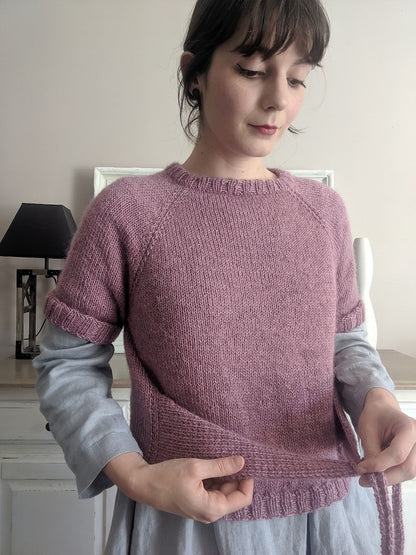 Chemise Closca | avec détail nœud en polaire Bluefaced Leicester DK de West Yorkshire Spinners