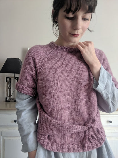 Chemise Closca | avec détail nœud en polaire Bluefaced Leicester DK de West Yorkshire Spinners