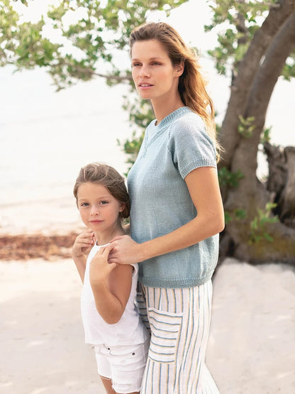 Bow Shirt | delicate lace pattern from Mandarin Petit by Sandnes Garn