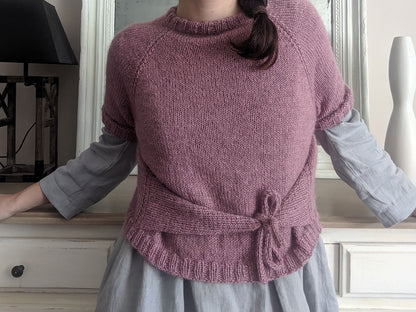 Chemise Closca | avec détail nœud en polaire Bluefaced Leicester DK de West Yorkshire Spinners