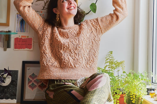 Atlantica Sweater | delicate pattern made from Einband by Lopi Island