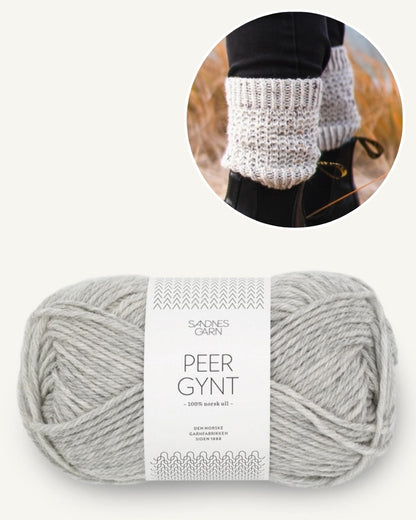 Garnpaket Ankle Cozies mit Peer Gynt in hellgrau