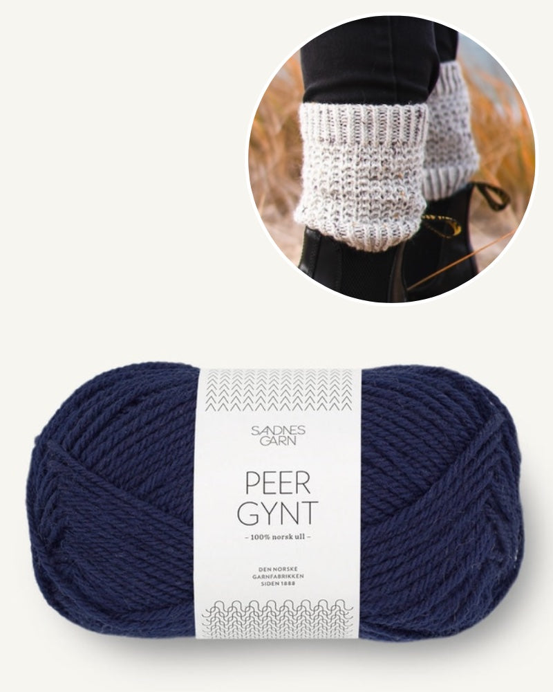Garnpaket Ankle Cozies mit Peer Gynt in marine