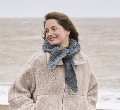 Hazel šalle | silta šalle no Bramble & Fleece Sheepsoft Fibreknit dzijas
