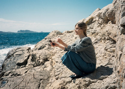 Sweater No. 74 | classic delicate pattern made from Le Petit Lambswool by Biches & Buches