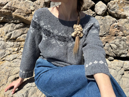 Sweater No. 74 | classic delicate pattern made from Le Petit Lambswool by Biches & Buches