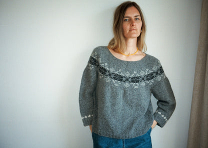 Sweater No. 74 | classic delicate pattern made from Le Petit Lambswool by Biches & Buches