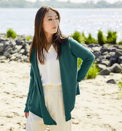 Kanshoku kardigan | vabalt lahtiselt kantav, valmistatud Rosy Green Wooli Cheeky Merino Joy lõngast