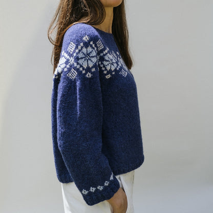 Sweater No. 74 | classic delicate pattern made from Le Petit Lambswool by Biches & Buches