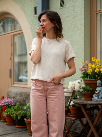 Vanilla Chilla Tee | basic, casual, oversized from Line by Sandnes Garn