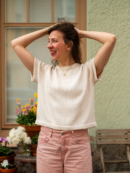 Vanilla Chilla Tee | basic, casual, oversized from Line by Sandnes Garn