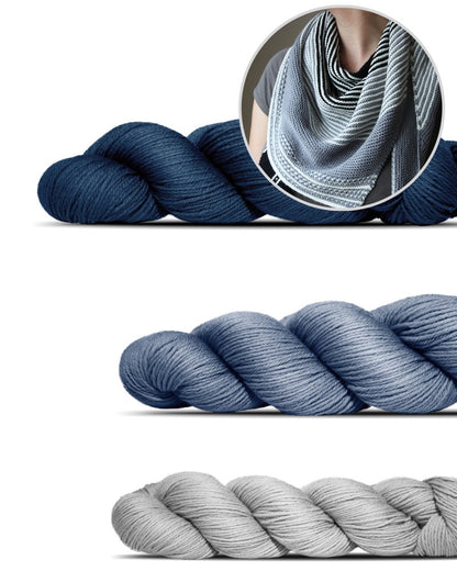 Drachenfels Tuch | feine Streifen aus Cheeky Merino Joy von Rosy Green Wool
