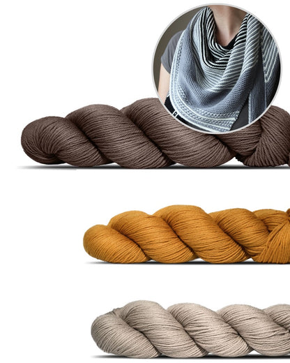 Drachenfels Tuch | feine Streifen aus Cheeky Merino Joy von Rosy Green Wool