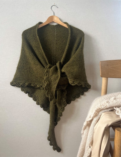 Ellie Shawl | liela trīsstūršalle no Alpakka Følgetråd un Tynn Silk Mohair dzijām no Sandnes Garn