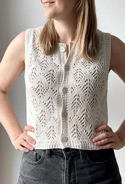 Hey Ho Vest | sommerliche Weste aus Line von Sandnes Garn