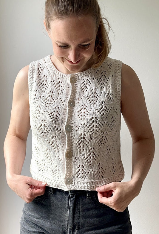 Hey Ho Vest | gilet d'été en lin de Sandnes Garn