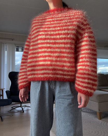 Pull Miyu | chaud à fines rayures en Ballerina Chunky Mohair de Sandnes Garn