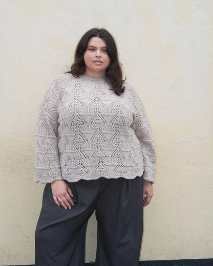 Madeleine Sweater | romantic lace pattern made from Merino