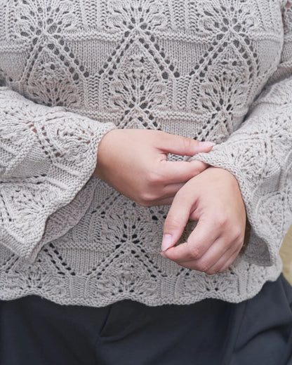 Madeleine Sweater | romantic lace pattern made from Merino