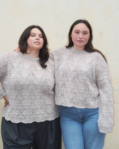 Madeleine Sweater | romantic lace pattern made from Merino